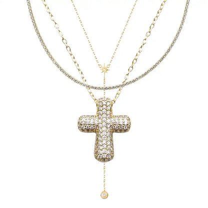 Icy Cross 3-Piece Necklace Bundle