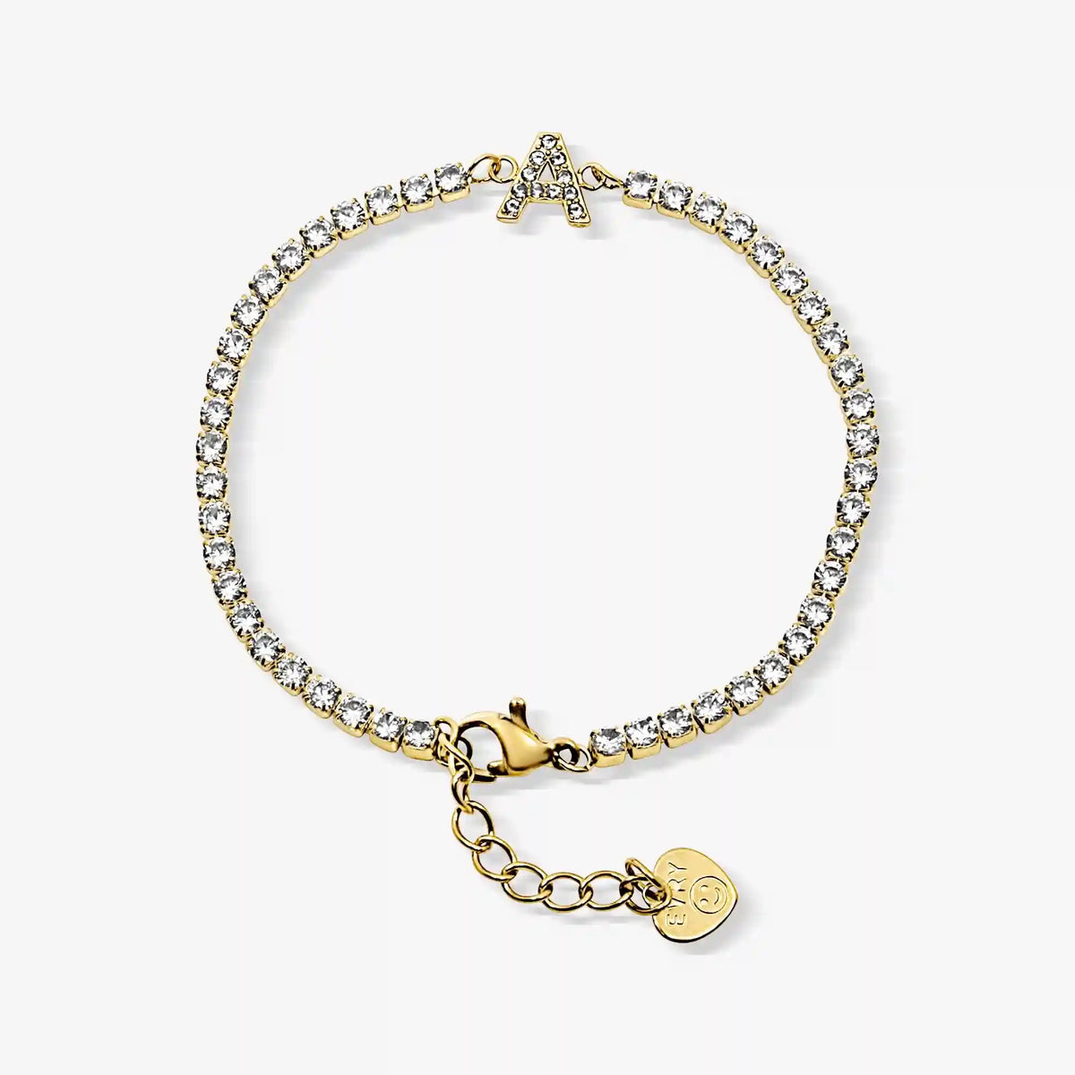 Icy Initial Tennis Bracelet
