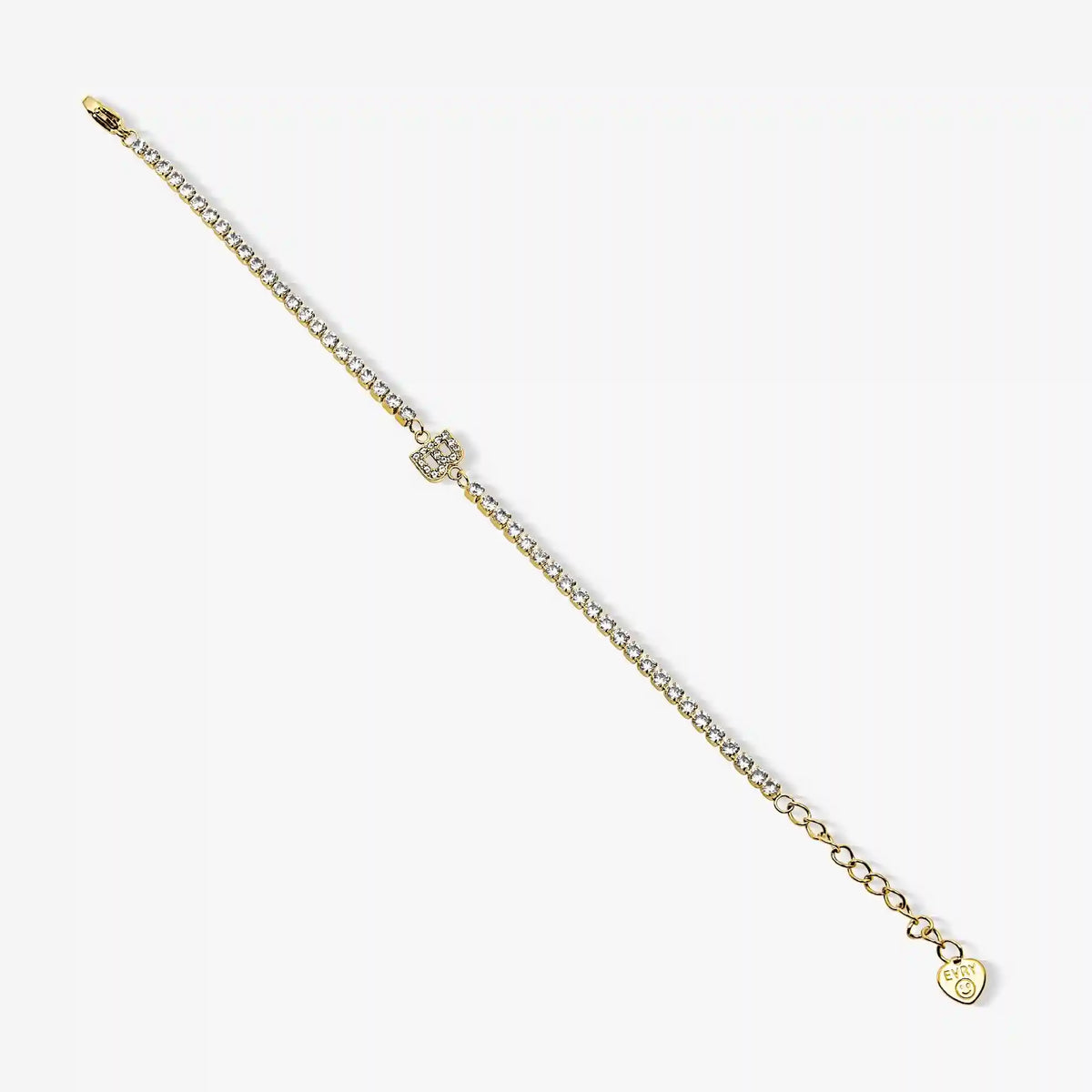 Icy Initial Tennis Bracelet
