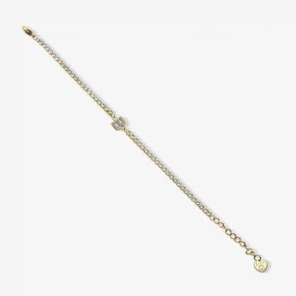 Icy Initial Tennis Bracelet