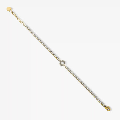 Icy Initial Tennis Bracelet