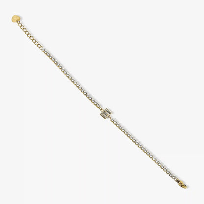 Icy Initial Tennis Bracelet