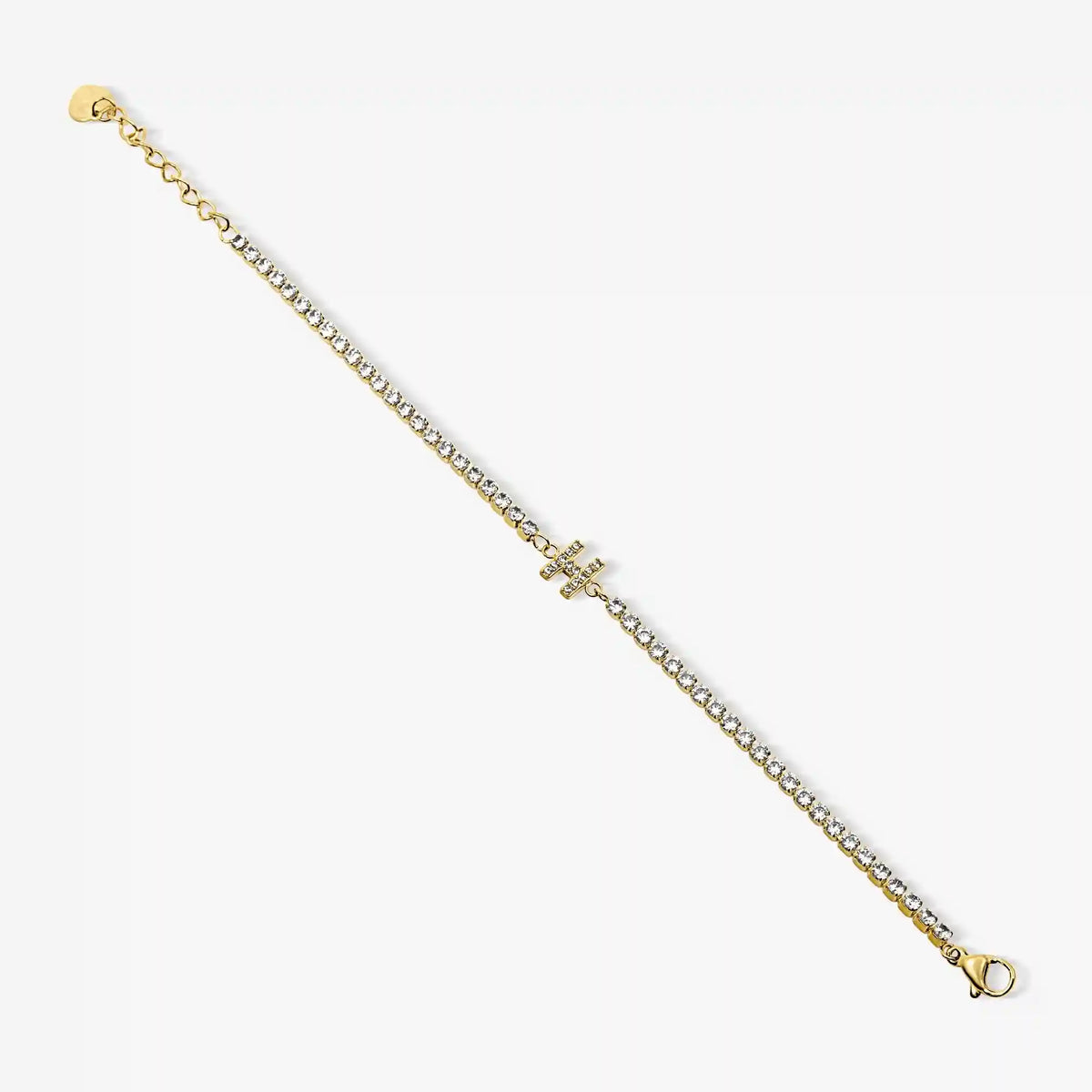 Icy Initial Tennis Bracelet