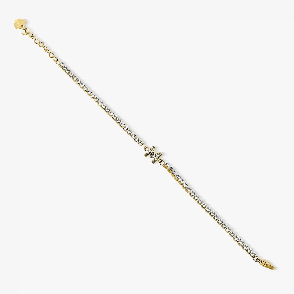 Icy Initial Tennis Bracelet