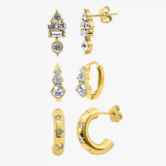 Kiss of Sparkle 3 Piece Earring Set