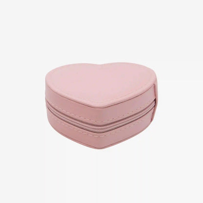Heart-Shaped Travel Jewelry Case