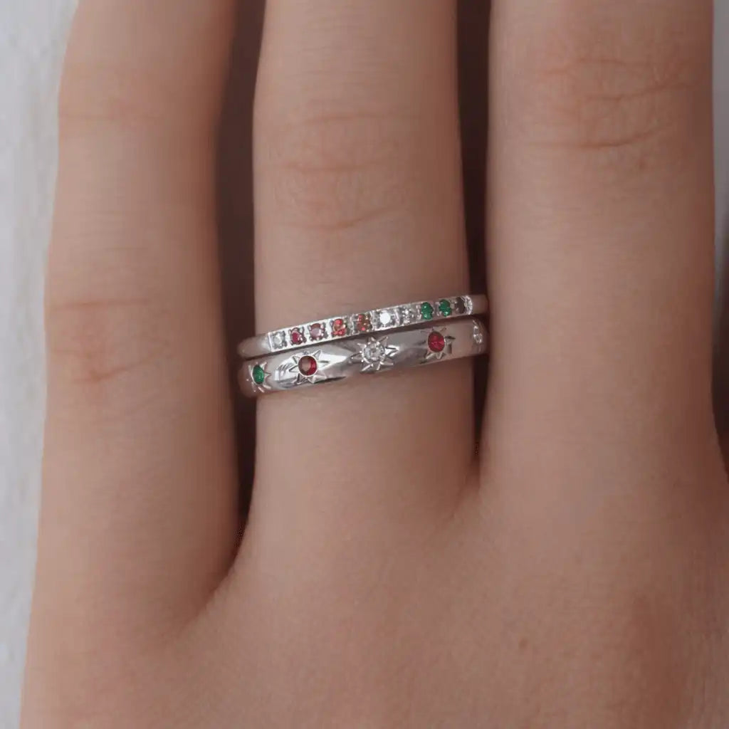 Rainbow's End 2-Piece Ring Set