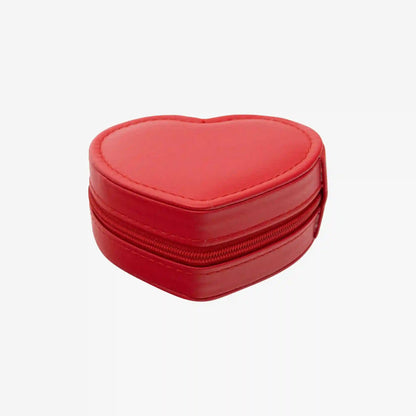 Heart-Shaped Travel Jewelry Case