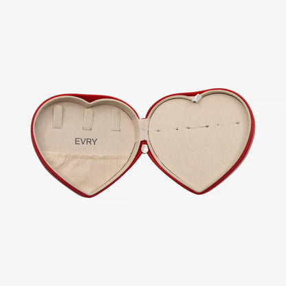 Heart-Shaped Travel Jewelry Case