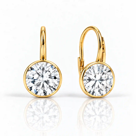 Headliner Round Cut Drop Earrings