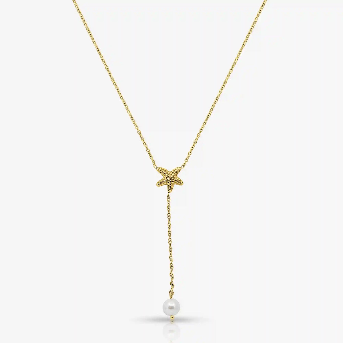 Pearly Sea Lariat Necklace