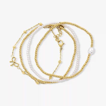 Sweet Luxe Beaded Bracelet 4 Piece Set