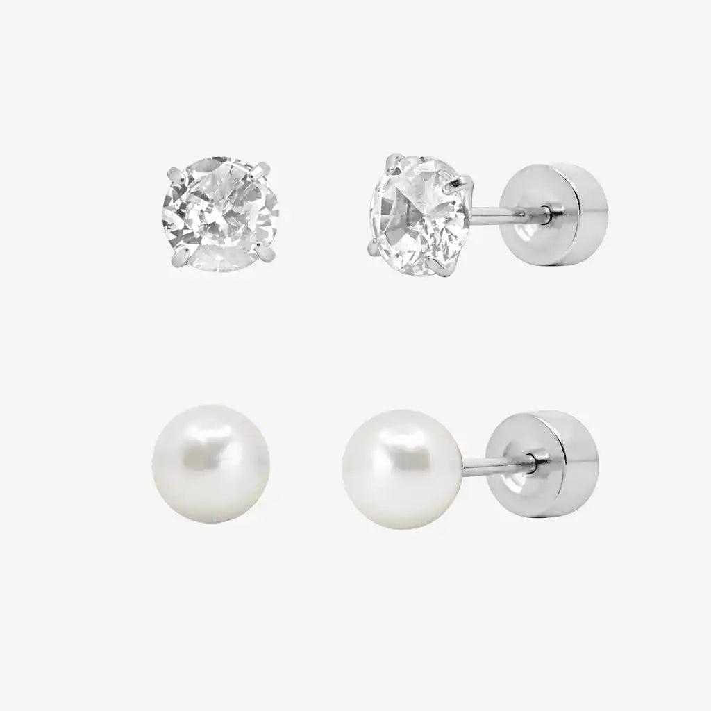 Timeless Babe Flat Back 2 Piece Earring Set Gold