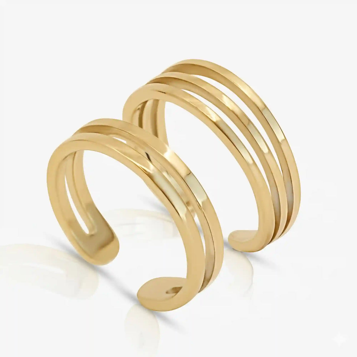 Bold Babe 2-Piece Toe Rings Set