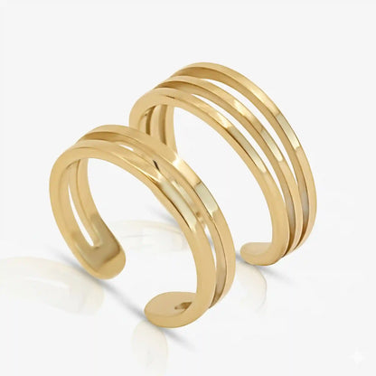Bold Babe 2-Piece Toe Rings Set