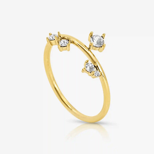Triple Spark Drop Ring