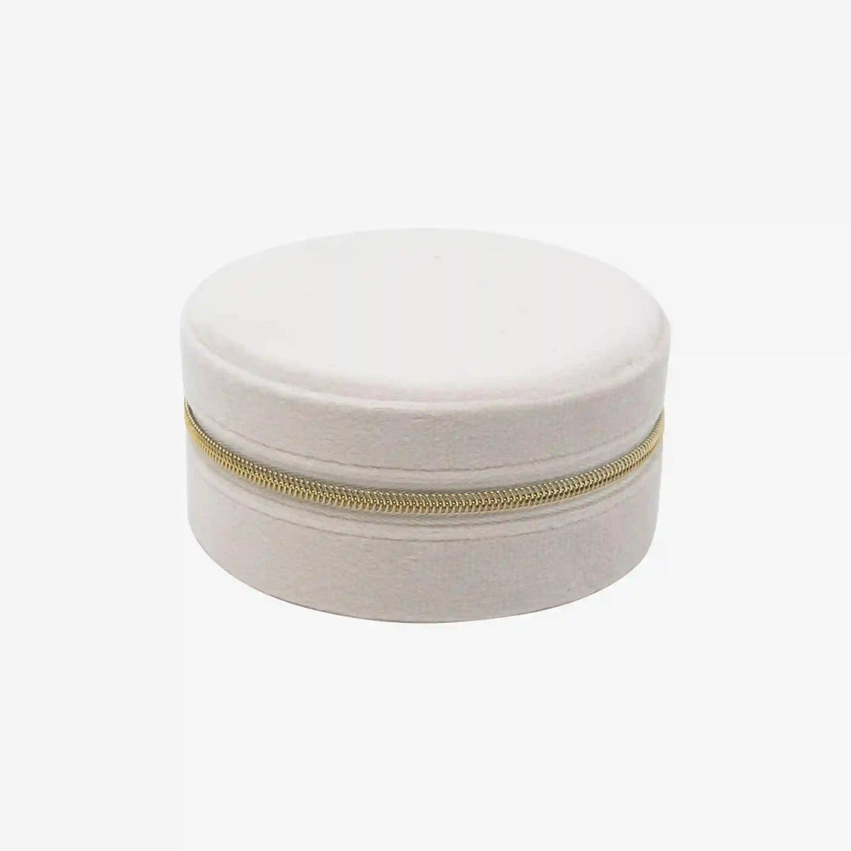 Round Velvet Travel Jewelry Case
